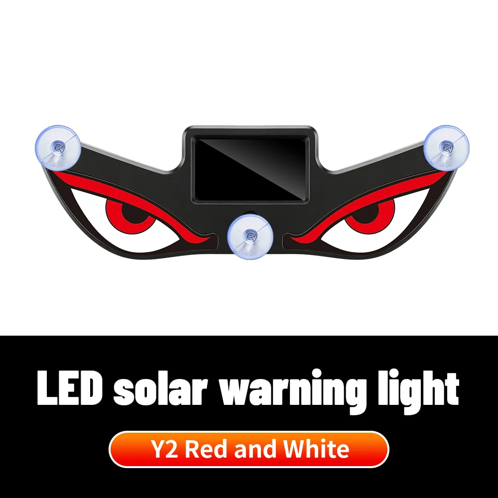Solarbetriebene Auto-Neonleuchte Kabellose Coole DEMON EYE LED-Ambientebeleuchtung Saugnapf USB-Aufladbare Atmosphäre-Atemlampe
