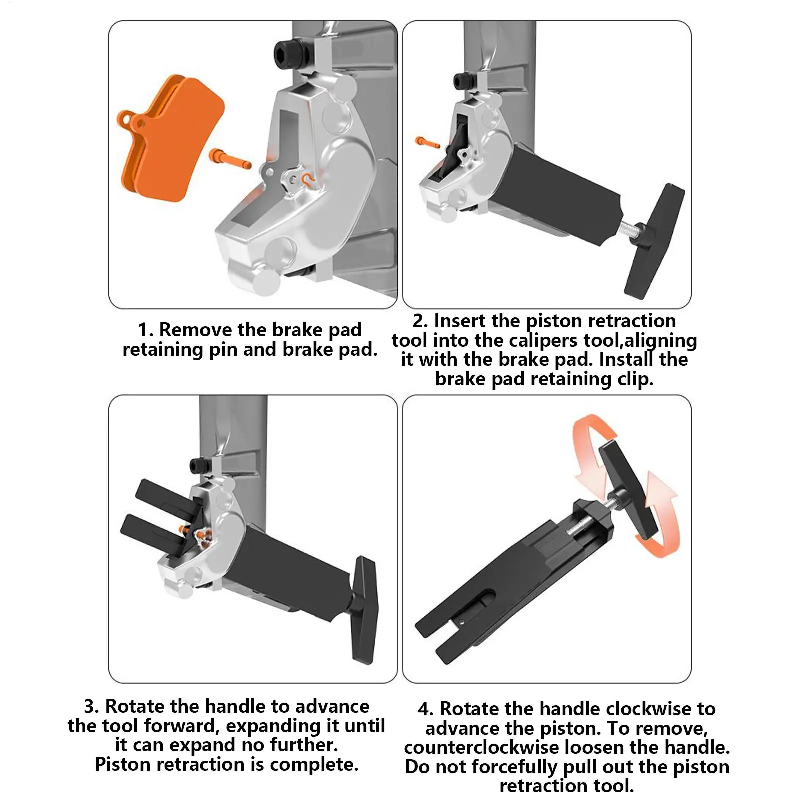 

Bike Brake Piston Bicycle Disc Brake Piston Tool Efficient Reset Tool For Garage Maintenance Cycling Bike AtHome Workshop