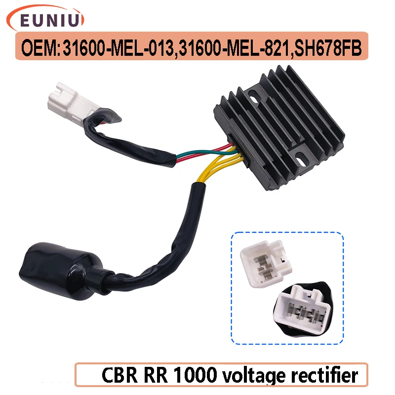 

For HD CBR 1000RR CBR1000RR CBR600RR CBR 600RR 31600-MEL-013 31600-MFJ-D01 Motorcycle Voltage Regulator Rectifier 12V