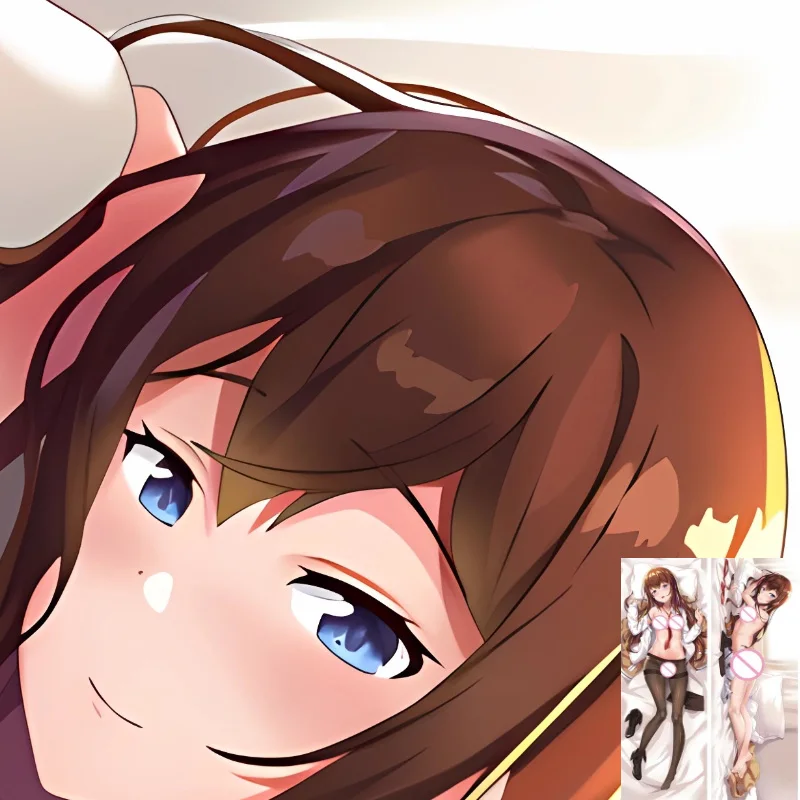 

DIY Personalized Anime Makise Kurisu Dakimakura Pillow Cover Case Hugging Body Decorative Pillowcase Double-sided Print