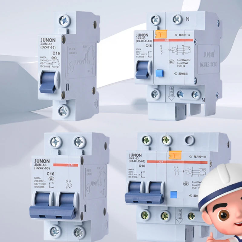 

1pc Plastic Miniature Circuit Breaker 6A10A16A20A25A32A63A Miniature Circuit Breaker 1P2P3P4P Household Circuit Accessories