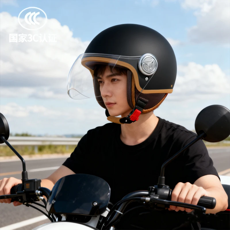 

Мотоциклетный шлем национального стандарта, сертификация 3c, полушлем для мужчин и женщин, четыре сезона