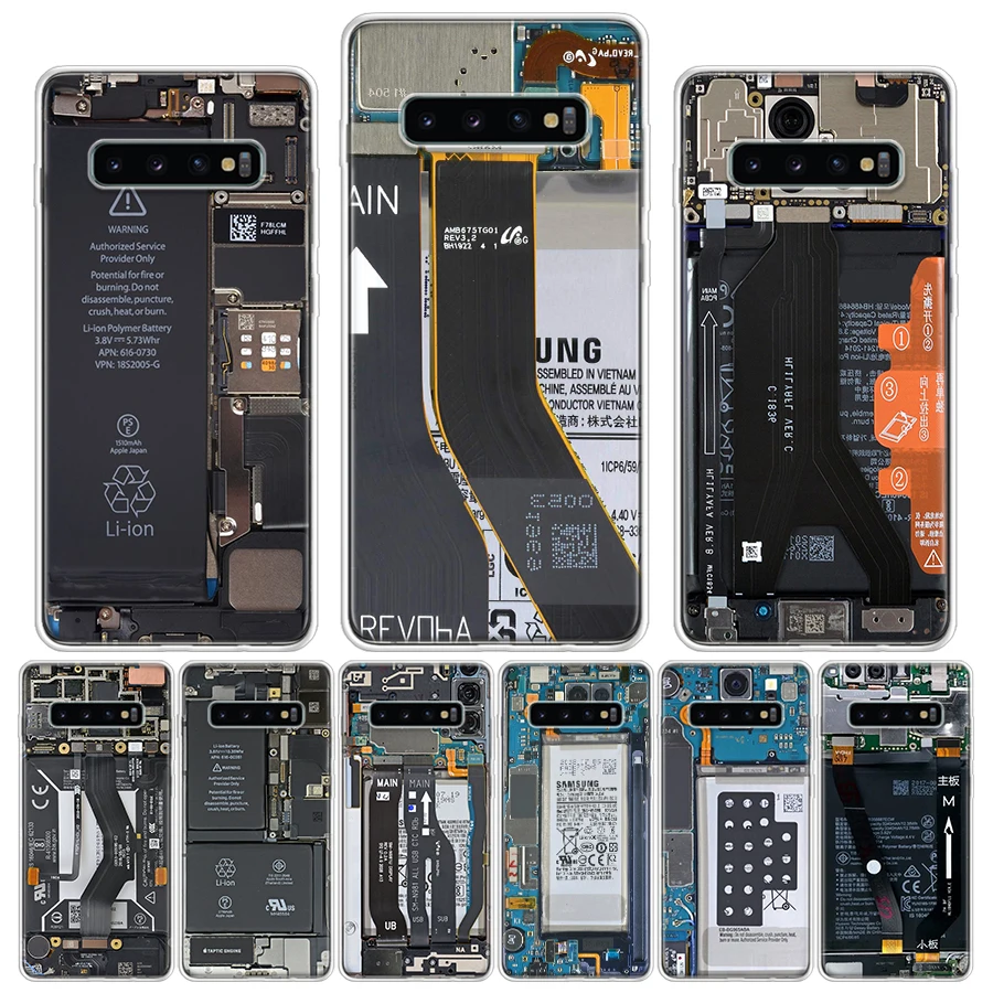 Motherboard Circuit Inside Electronics Silicon Phone Case For Samsung Galaxy M21 M30S M31 M51 M32 M52 M12 Note 8 9 10 Lite 20 Ul