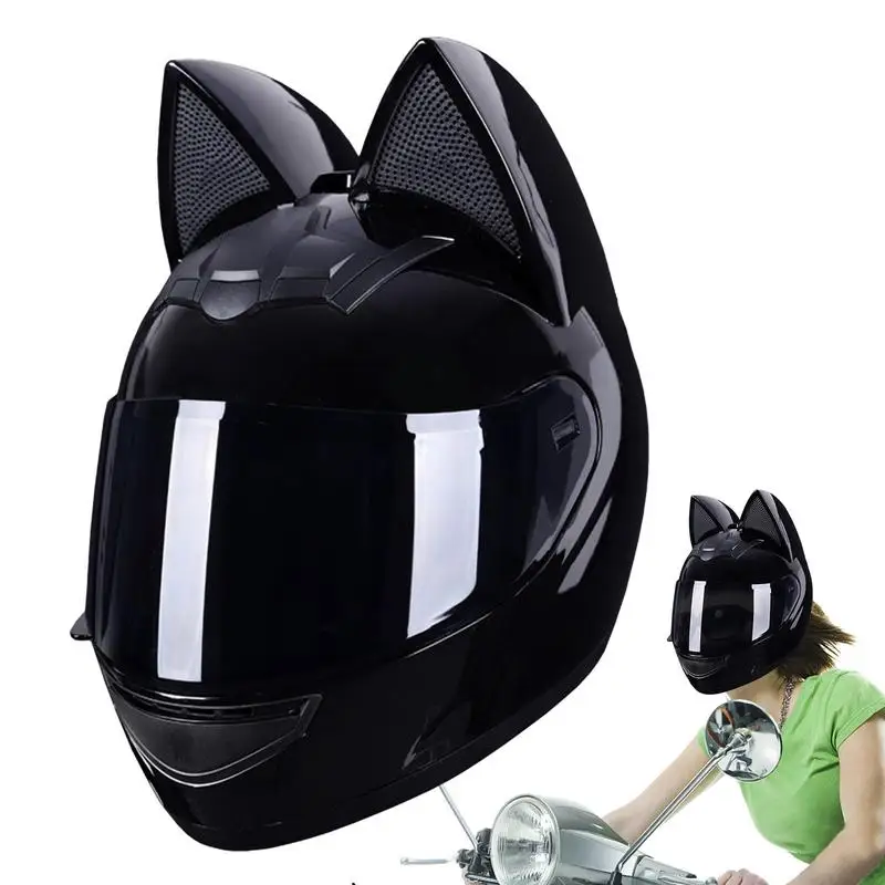 

Womens Cat Ear Helmets Motorcycle Helmets For Adults Cat Ear Offroad Helmets Women Full Face Motorcycle Helmets For Dirt Bike
