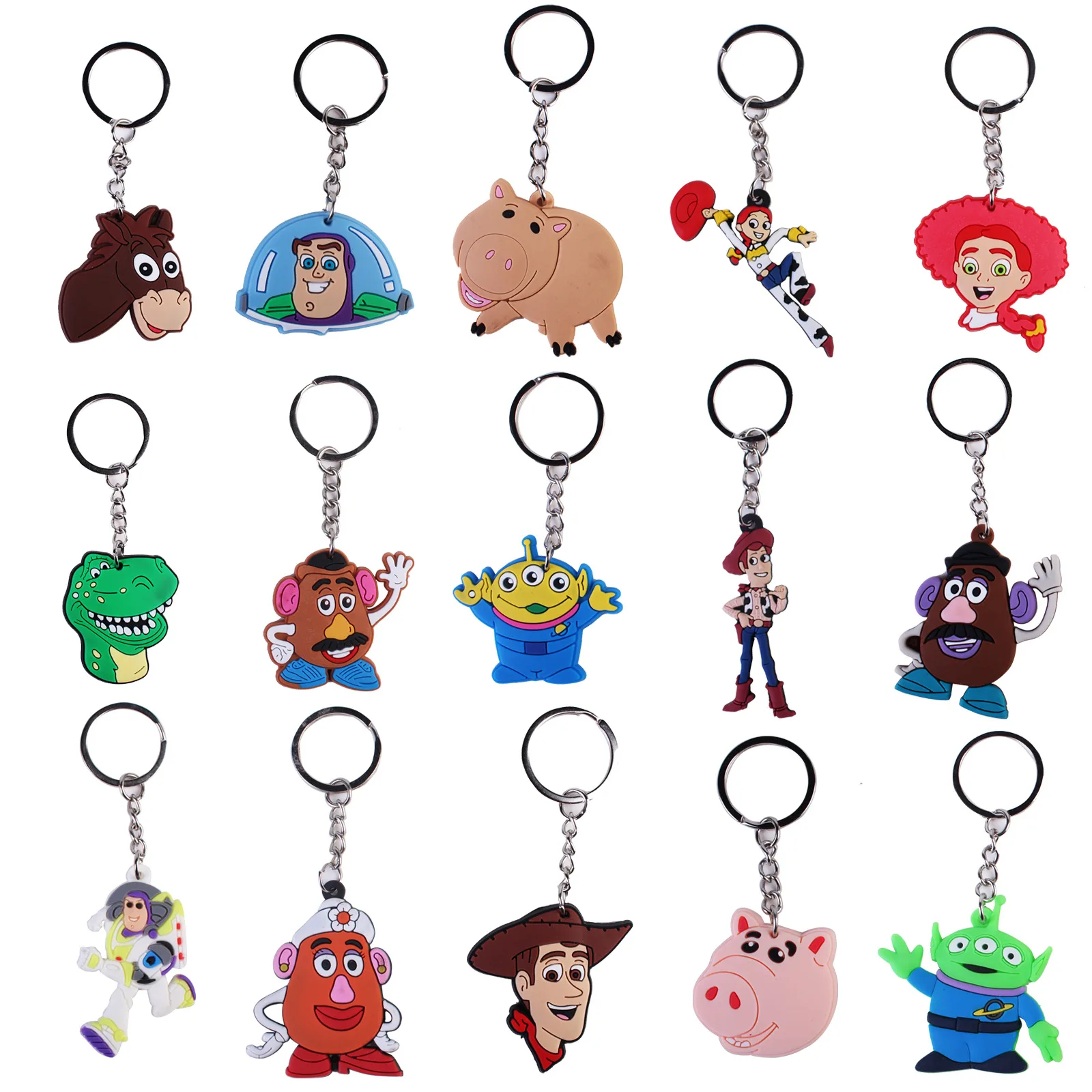 Toy Story Cartoon Anime PVC Doll Cars Keychain Pendant for Men and Women's Universal Decorative Products Accessory Gift