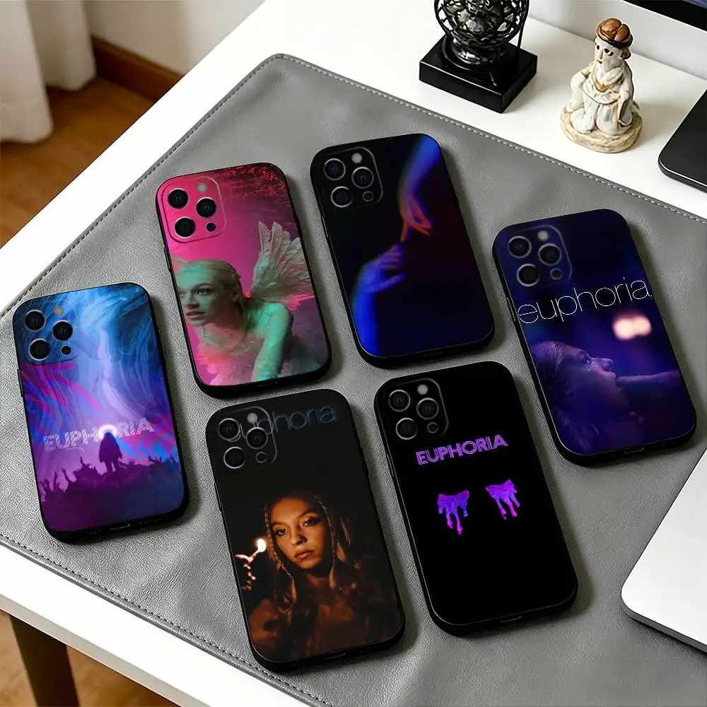 Coque de téléphone en silicone souple série TV américaine Euphorias pour iPhone 17 16 15 14 13 12 11 X XR Plus Pro Max Plus