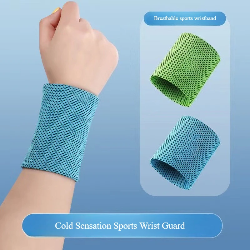 

1pcs Cold Wrist Support Band Wristband Sport Bracers Sweat Towel Cuff Tennis Sweat Bands Guard For Basketball Fitness Wrist