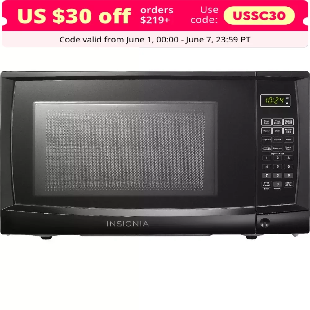 

Microwave,Six Automatic Cooking Options,Time and Weight Defrost,Electronic Controls 0.7 Cu. Ft. Compact Microwave