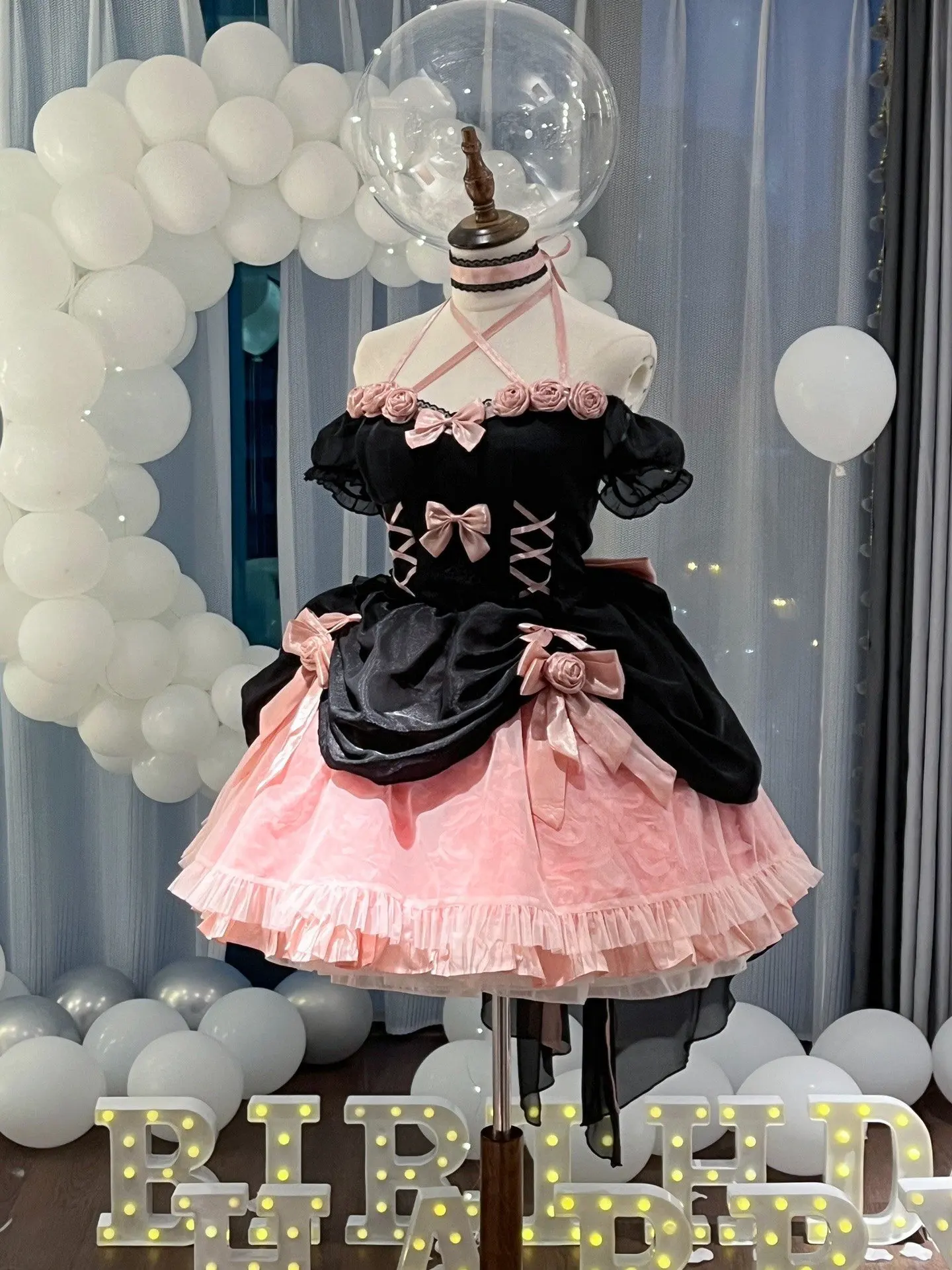 

Elegant Pink Rose Lolita Skirt with Train Puffy Daily Fashion Dress Super Fairy Tale Princess Style Women's Summer Outfit Set