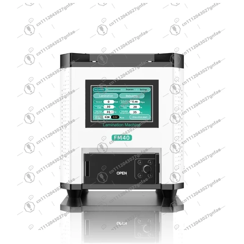 FM40 5IN1 laminating commissioning machine, large size separator up to 12.9 inches, built-in air compressor and vacuum pump