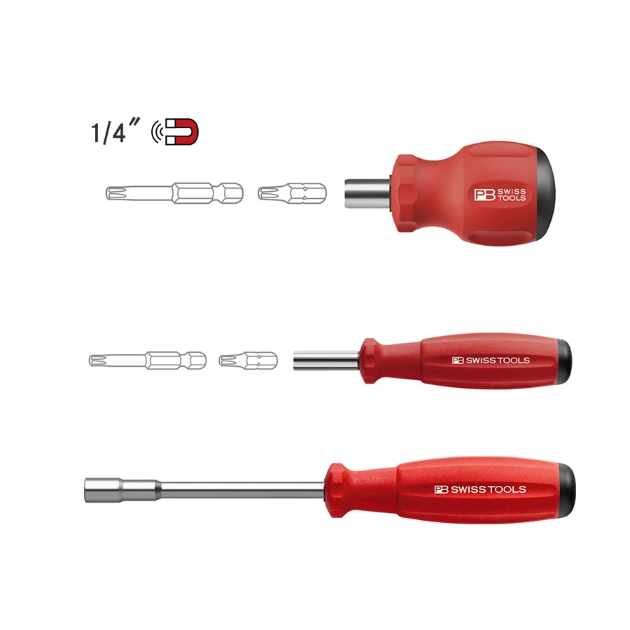 PB SWISS TOOLS ESD Universal Magnetic Bit Holder with Strong Magnetic Quick Replacement Portable Screwdriver Bits NO.8451|8452