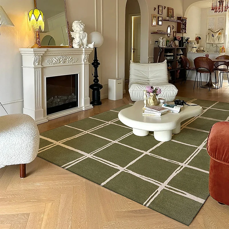 French Style Carpets for Living Room Light Luxury Bedroom Decor Washable Carpet Thick Plush Study Floor Mat Home Fluffy Soft Rug