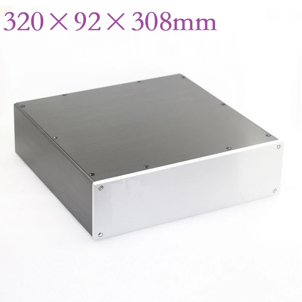 

W320 H92 D308 Amplifier Housing Aluminum Power Supply DIY Chassis Preamp Amp Case Home Audio Hi-End Music Box Rear Class DAC PSU