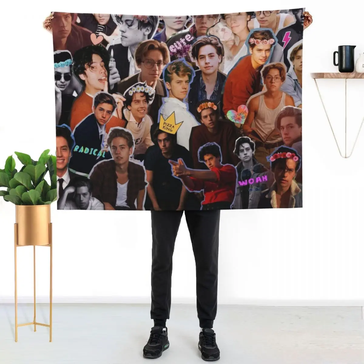

Cole Sprouse Collage Throw Blanket Year Round Soft Comfortable Blanket for Home