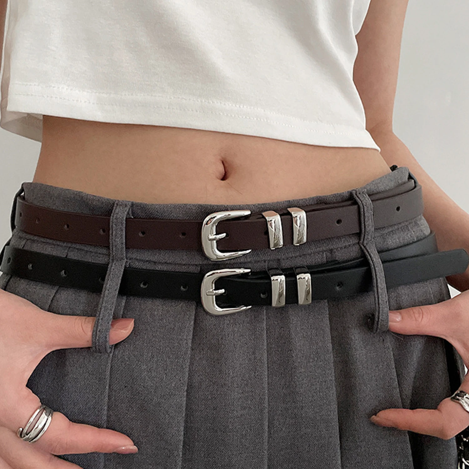 

1pc Women's Belt Fashion Simple Versatile Belt Authentic High Grade Trend Soft Belt Paired with Western Trousers Jeans Lady Belt