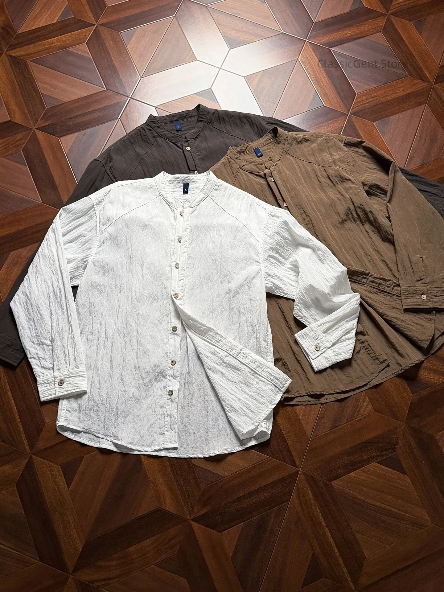 

Master Style Semi-Hidden Button 4.6OZ Long Sleeve Shirt 28 Breathable Lyocell