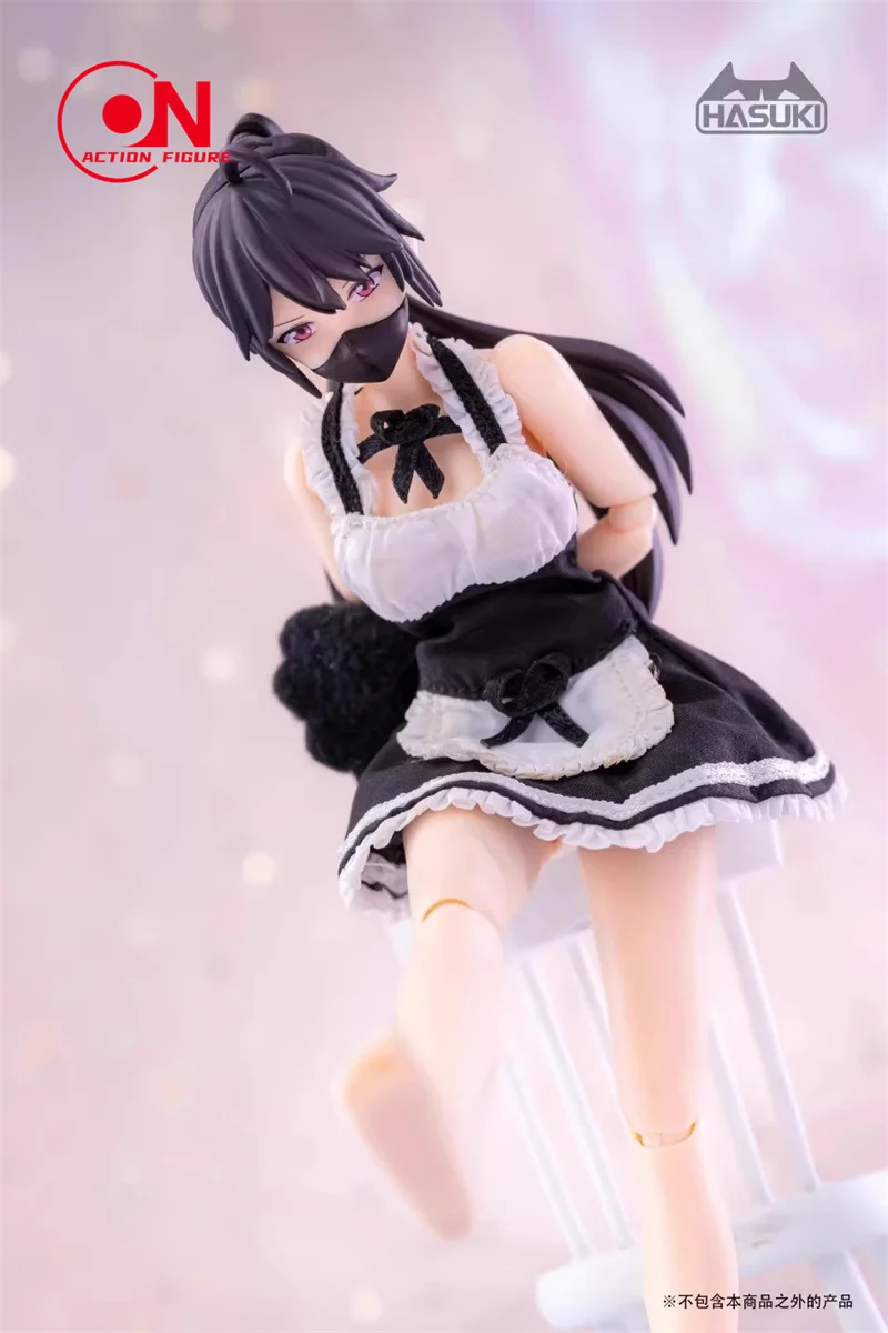 HASUKI 1/12 مقياس CS010 فتاة فستان خادمة CS011 لطيف القط مخلب نموذج صالح 6 ''أنثى الجندي عمل الشكل الجسم الدمى #6