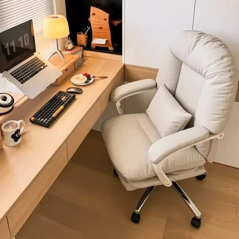 

Elegant Footrest Office Chair Armrest Luxury Nordic Design Gaming Chairs Salon Study Modern Sillas De Escritorio Furniture