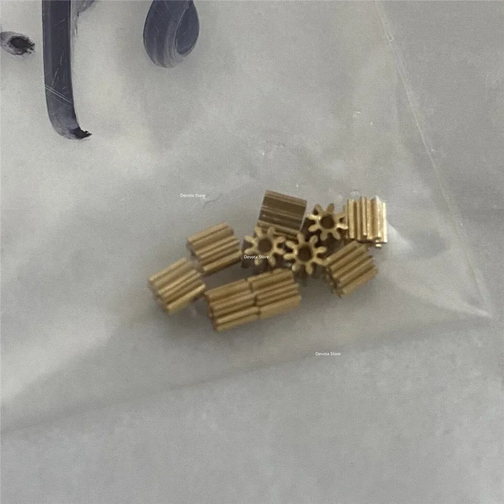 10 Chiếc 0.3M 8T Mini Đồng Gear 0.98 1Mm Đường Kính Lỗ Tự Làm Đồ Chơi Nhỏ Mẫu RC Máy Bay