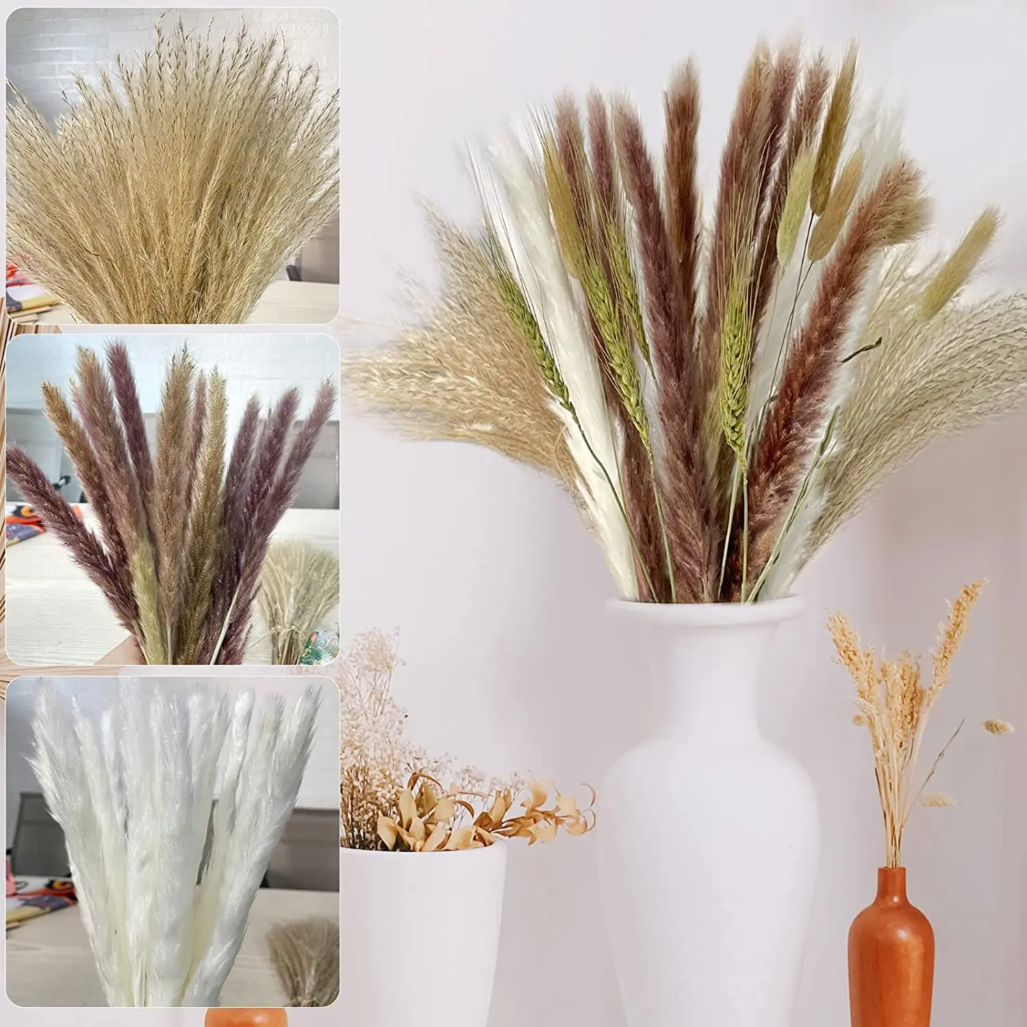 

Natural Pampas Grass Bouquet Dried Flowers Pampas Secas Grandes Fleurs Sechees Droogbloemen Home Boho Decor Wedding Decoration