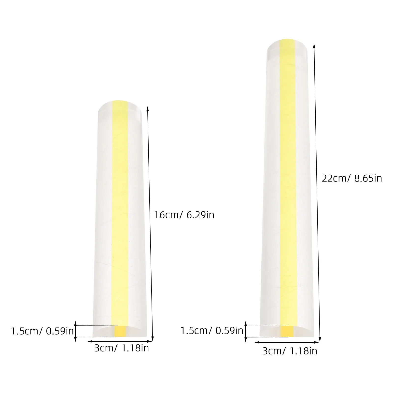 2Pcs Clear Acrylic Magnifying Ruler Bar Dual Guide Lines Portable Reading Aid for Seniors Students Book Maps Documents