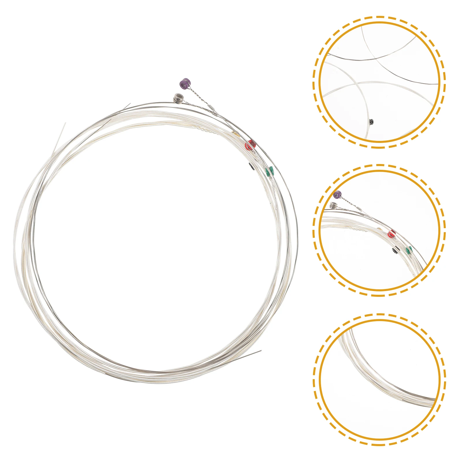 

6 Pcs Electric Guitar Strings Accessories Coated Acoustic Replacement Parts