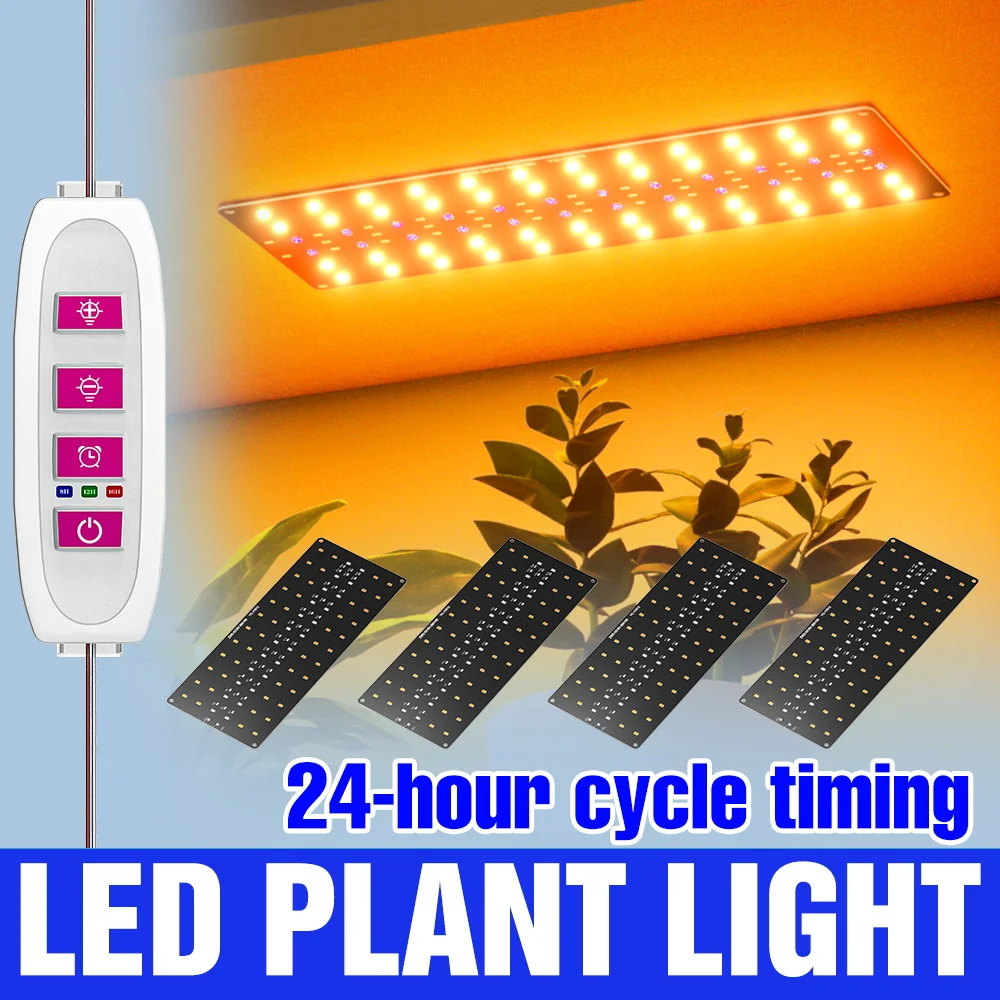 

LED Grow Lights Full Spectrum 5V Quantum Board Plant Cultivation Lamp Indoor Potted Vegs Planting Lighting Timing Auto On/Off