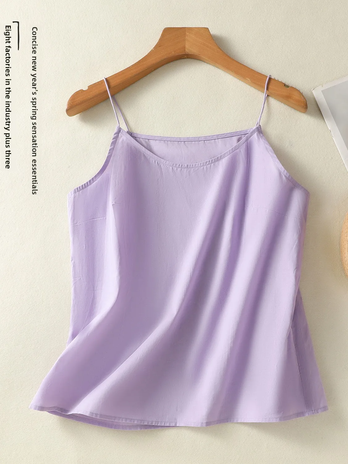 순면 여름 베이직 스몰 스트랩 여성 루즈핏 얇은 베스트 탑 슬림하고 아름다운 출퇴근룩 레귤러 길이