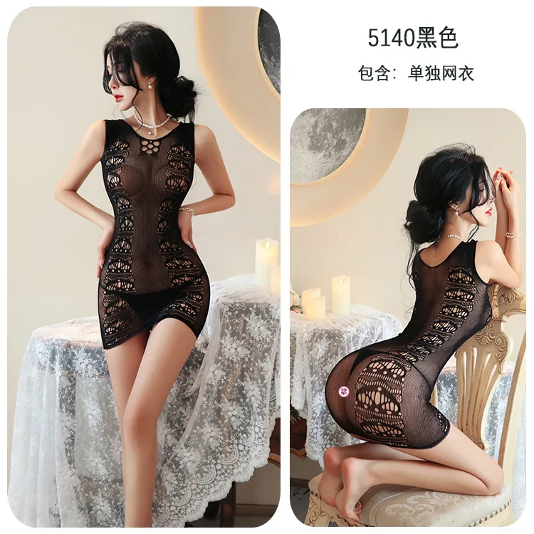 

Long Night Passion Lingerie Foreign Trade Sexy Mesh Dress Bodysuit Rabbit Tail Temptation Sexy Lingerie for Women 5140
