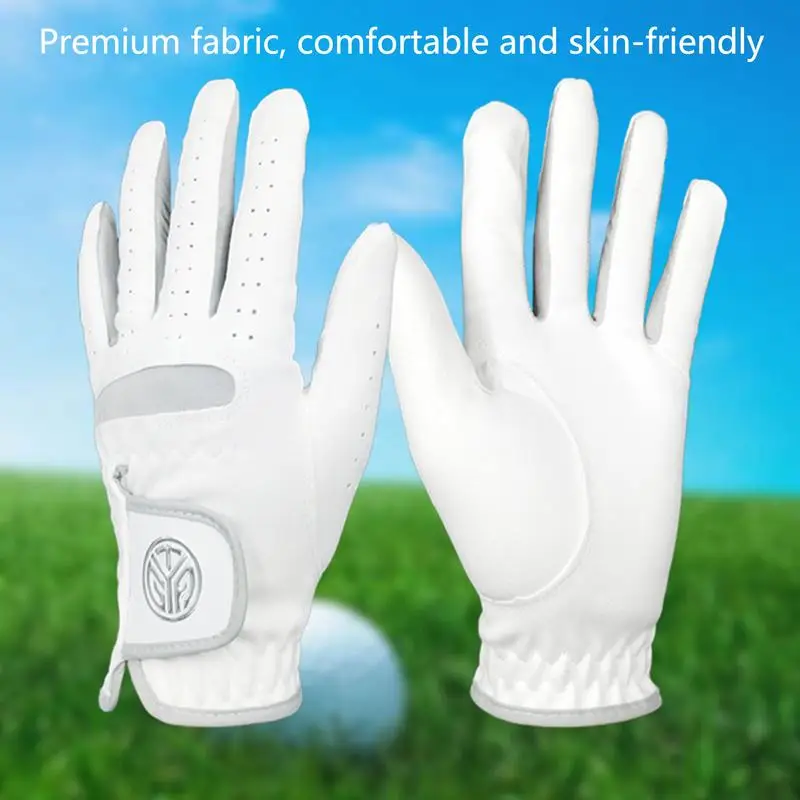 

Golf Gloves Men's Left/Right Hand Soft Breathable Microfiber Cloth Anti-slip Golf Glove Sun Protection 23/24/25 Golf Accessories