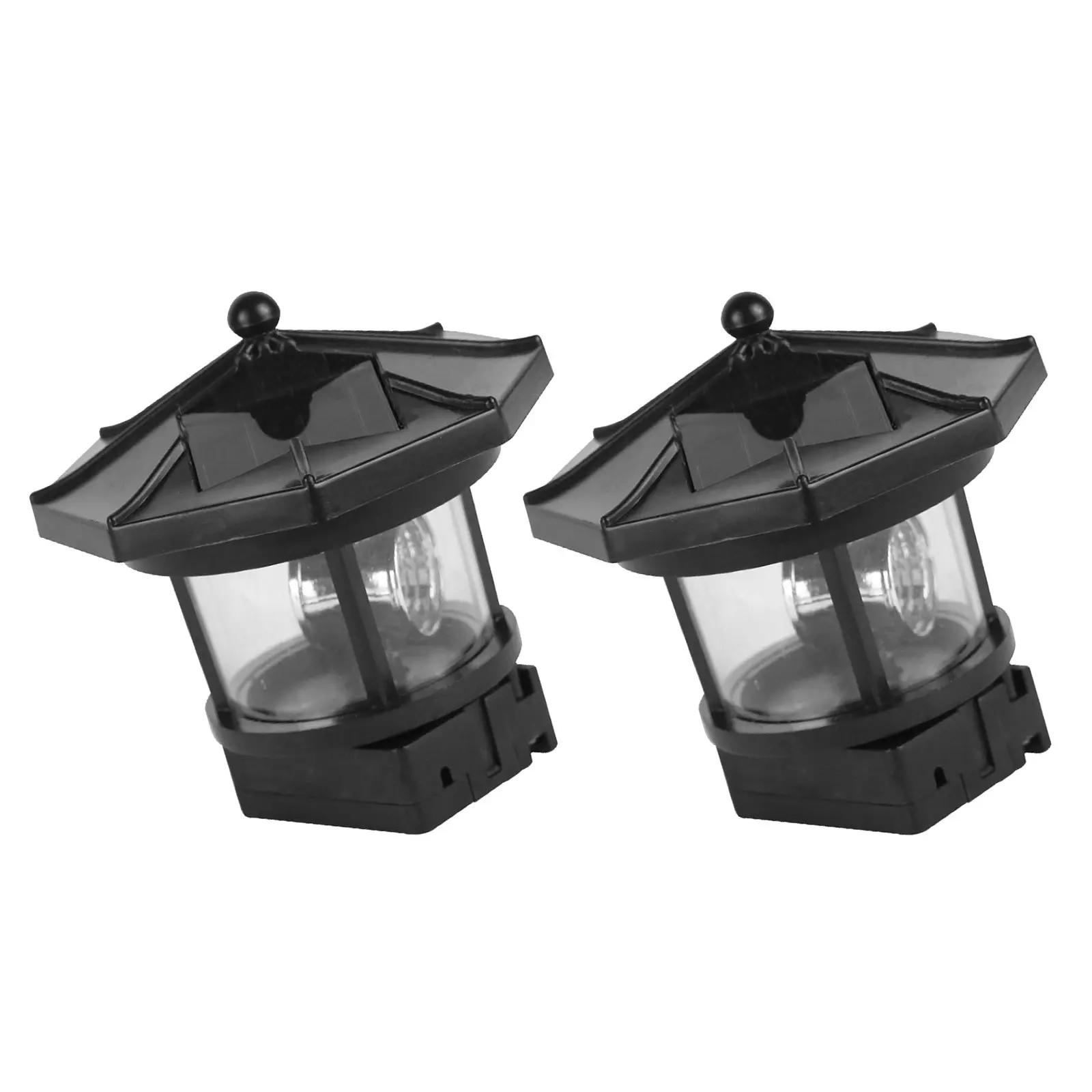 

2 шт. солнечных садовых светильников в форме вращающегося маяка, уличные светильники для двора, газона, украшения сада, лампа-маяк для газона