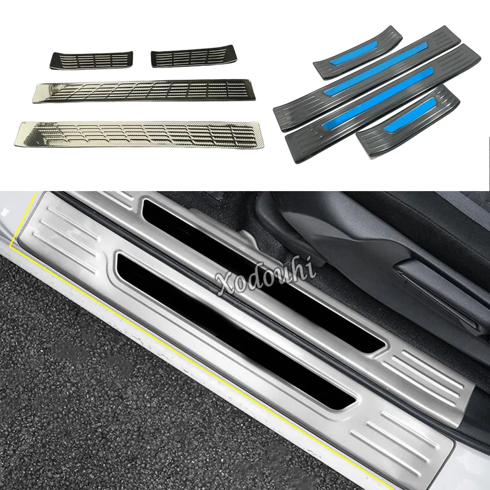 

For Honda Fit Jazz 2020 2021 2022 2023 2024 Car Stainless Steel Pedal Door Scuff Plate Cover Threshold Stick Outside Part 4PCs
