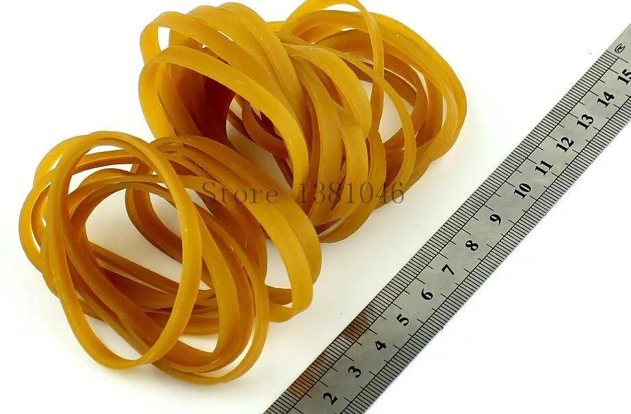 Diameter 5cm Elastic Brown Wide Rubber Bands For Parcel Packing Packaging - 50/100/200 You Pick