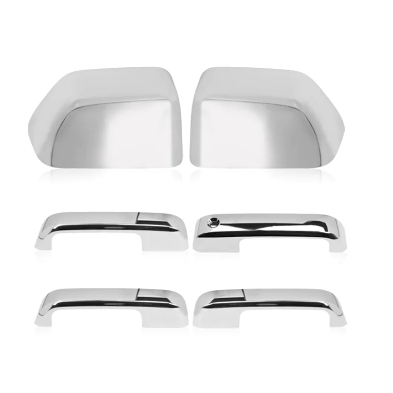 

Chrome Plated Door Handle And Top Half Mirror Cover Caps Trim Set For Ford F-250 F-350 F-450 F-550 Super Duty