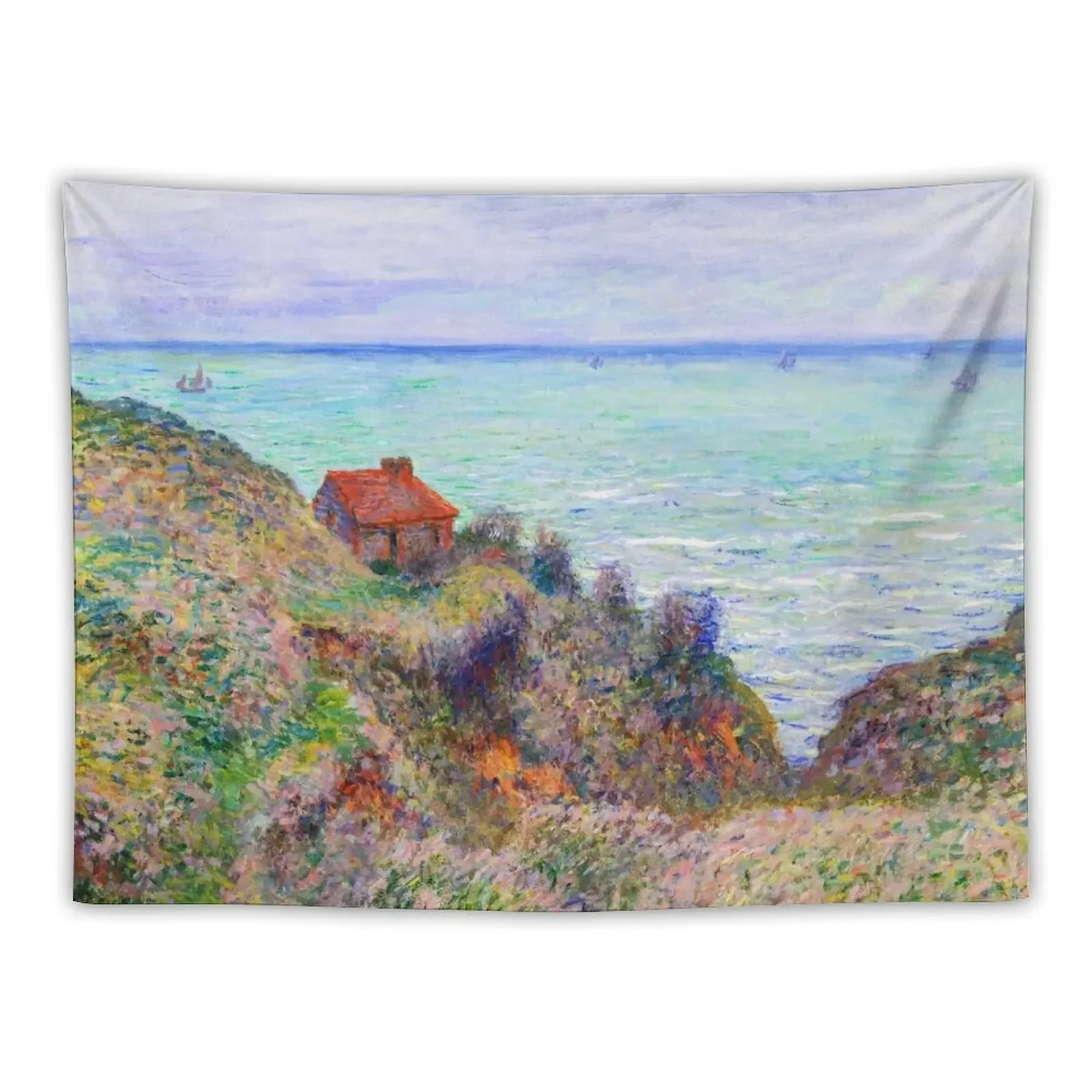 Cabin of the Customs Watch by Claude Monet Tapestry Decor Home Home Decoration Accessories Korean Room Decor Tapestry