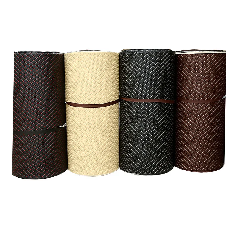 Leather car floor mat roll 360 soft bag roll car floor mat two-layer silk ring car carpet