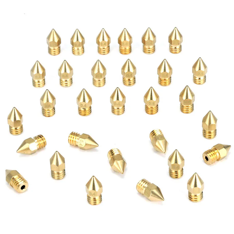 30 Pcs 3D Printer Extruder Nozzle-MK8 0.4 mm Nozzle for 3 Anet A8 MK8 -10 -10S S4 S5 3Pro 5