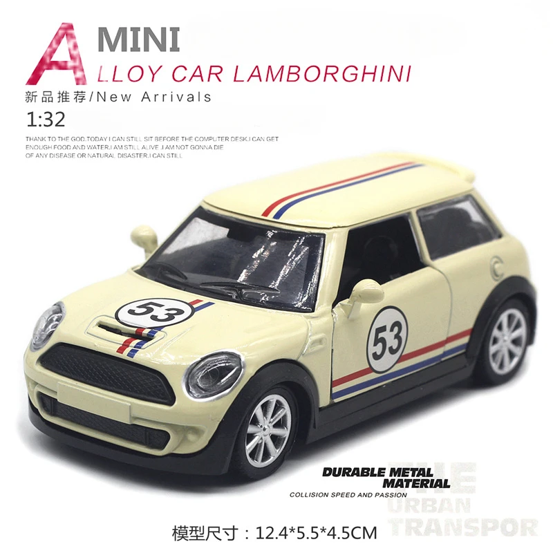 1:32 Mini Cooper Oldtimer Legierung Modell Diecast Metall Auto Fahrzeuge Modell Simulation Miniatur Maßstab Kinder Spielzeug Geschenk