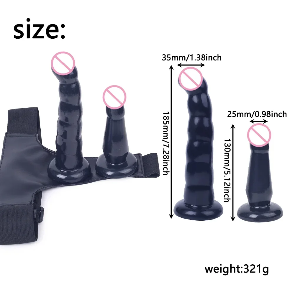 Double Penis Dildo Dual Ended Strapon Dildo Adult Sex Toys Vagina Stimulator Prostate Massager For Man Woman Couples Sextoy Shop - view 4