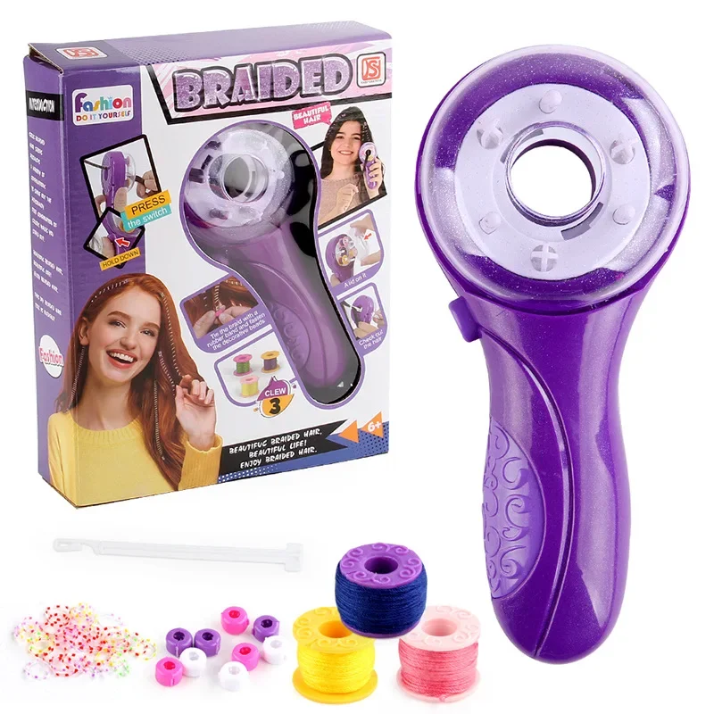 Tresseur de cheveux électrique automatique pour fille, outil de coiffure de tressage de bricolage, machine de tresse de torsion, jouets de tissage de cheveux, cadeau