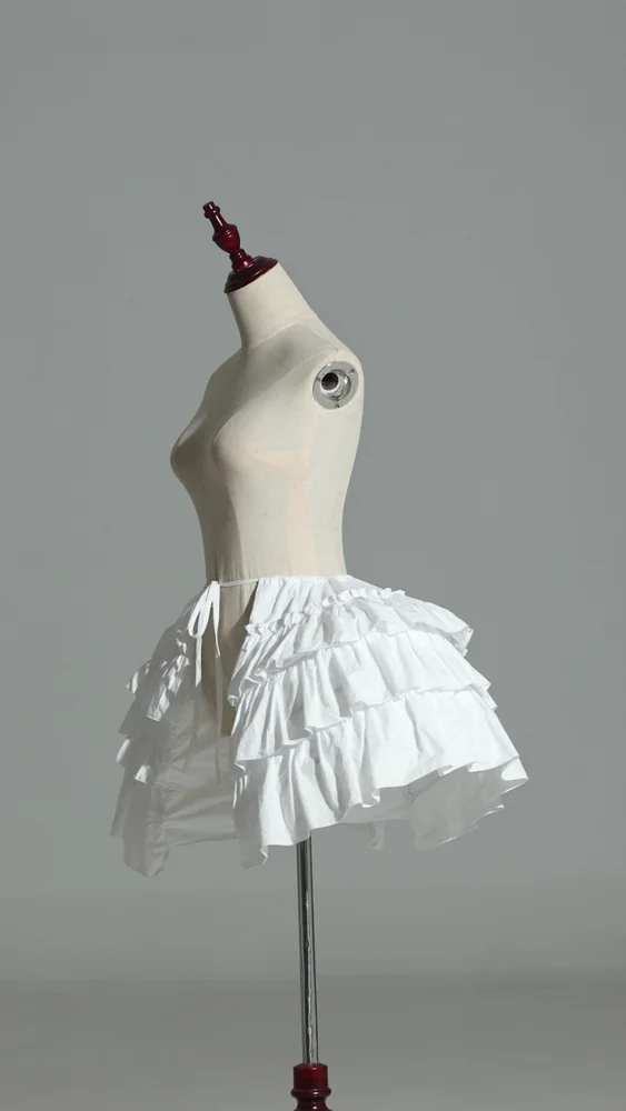 Keranjang Beban Ganda untuk Gaun Rococo Crinoline Cage Hoop bustle Hoop Rok Bustle