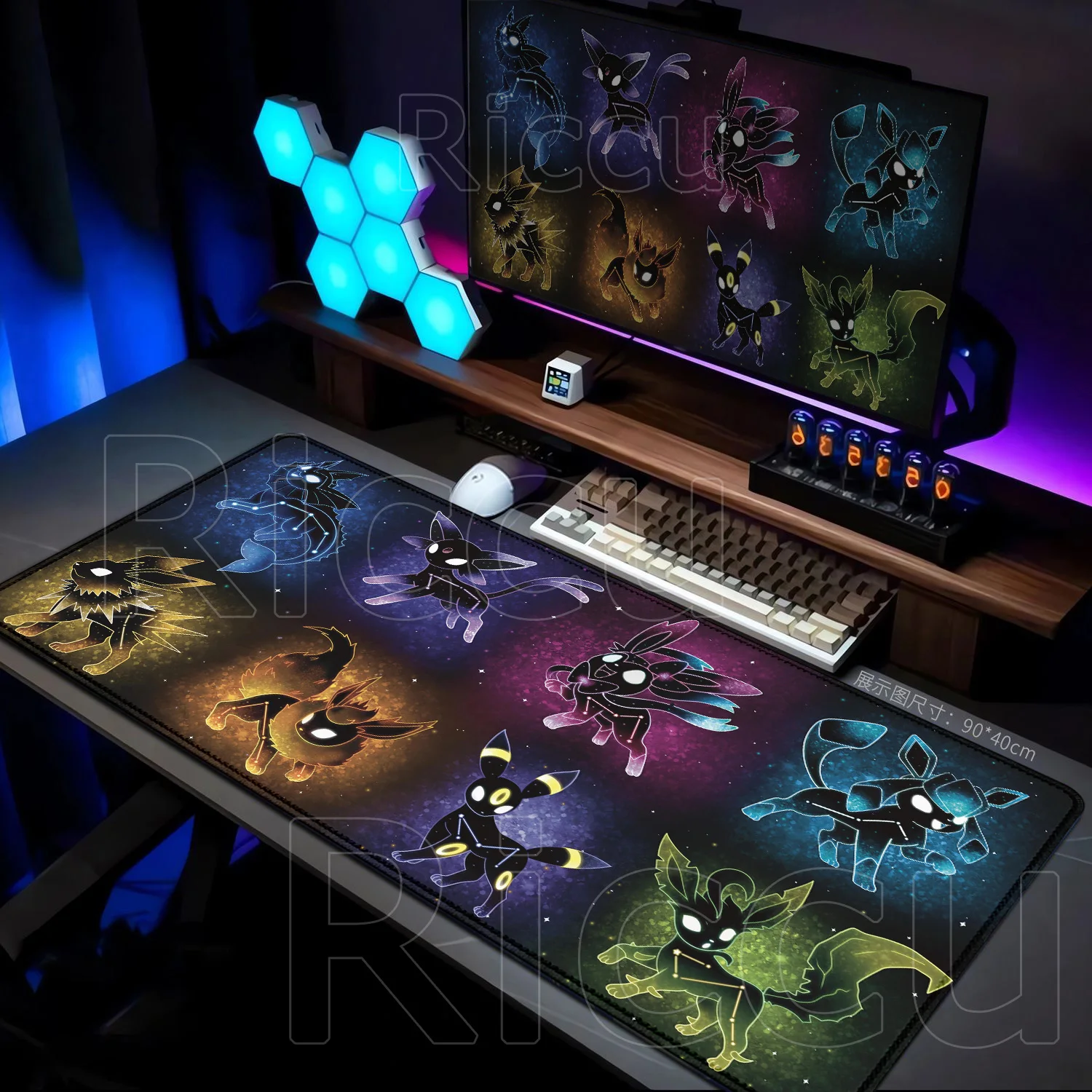 

HD Printing Anime Mousepad P-Pokemons E-Eevees Large Mouse Mat MousePads Game Office Laptop Desk Mat PC 900x400mm XXL Mouse Pad