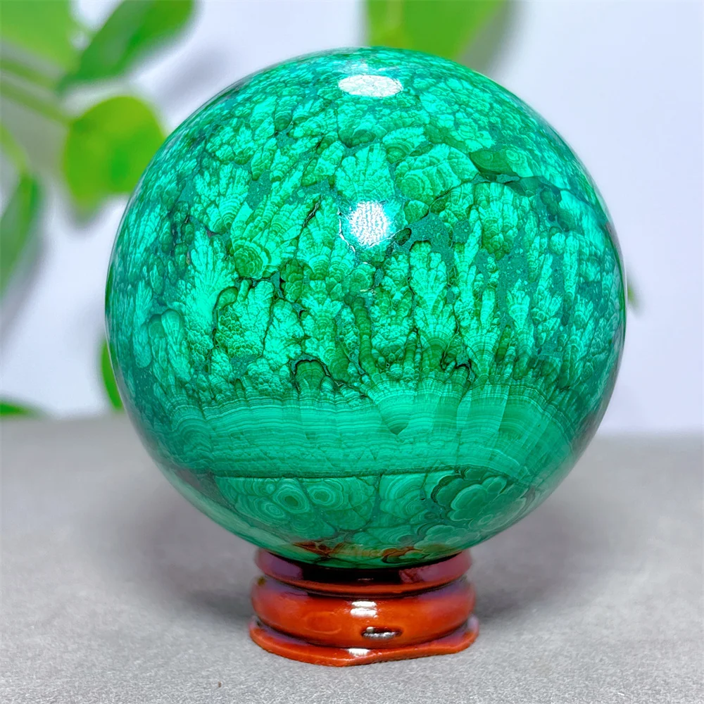 Malachite Sphere Natural Crystal Quartz Minerals Stone Home Decoritems Reiki Garden Love Gifts Energy Healing Lucky +Stand