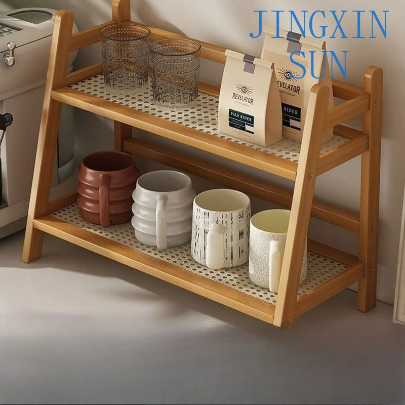Cup holder desktop rattan trapezoidal  holder, simple and multi-functional household water type Nanzhu storage  holder