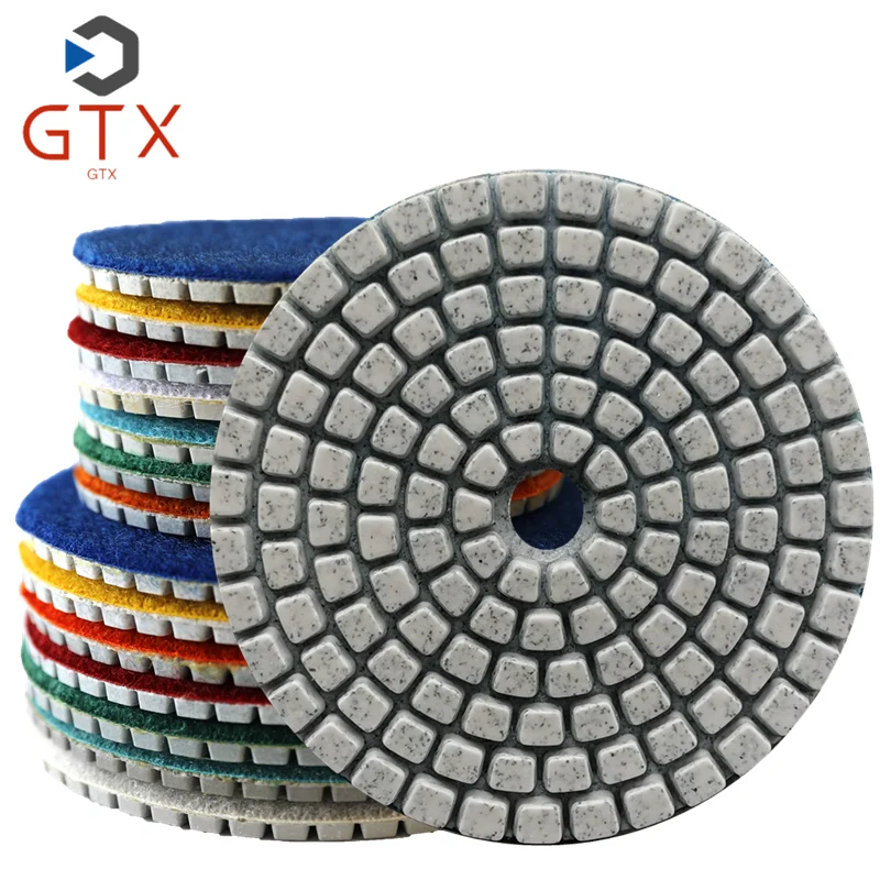 

80mm 100mm Diamond Polishing Pad 3" 4" Wet Buff Disc Abrasive for Sanding Marble Granite Concrete Grinding Countertop Stone