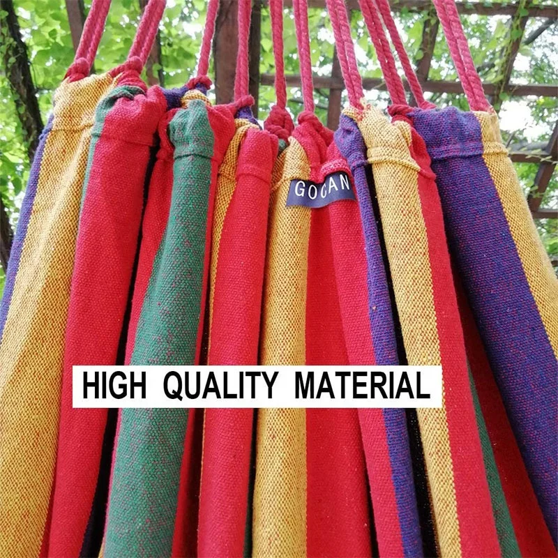 Garden Camping Outdoor Portable Hammock Thickened And Widened For Travel Beach Balcony Rope Hammock
