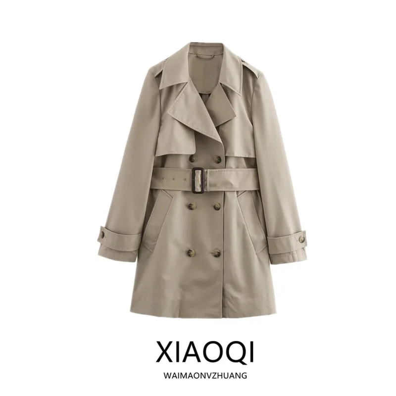 Faionable polyvalent mi-long automne manteau nouveauté vêtements pour femmes Simple Sli trajet Long Sve autre matériau 00%