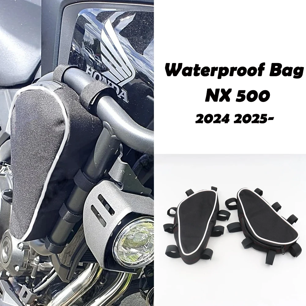 

NX500 Protective Bar Storage Bag Motorcycle Frame Crash Bars For Honda NX 500 2024 2025 Waterproof Bag Repair Tool Placement Bag