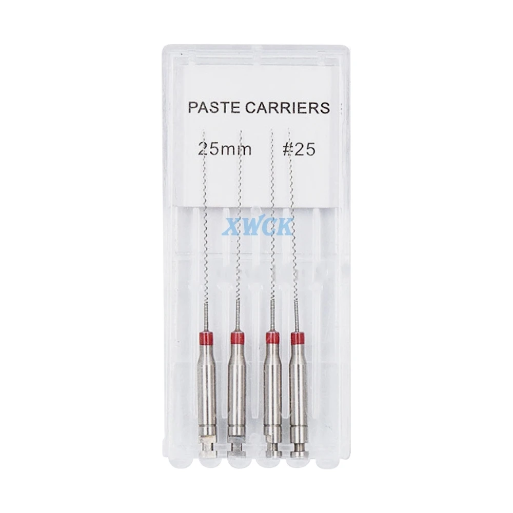 4pcs/Box Dental Rotary Paste Carriers Spiral Filler 35mm 25# 30#  Lentulo Assorted Engine Filling Paste Dentistry Tool