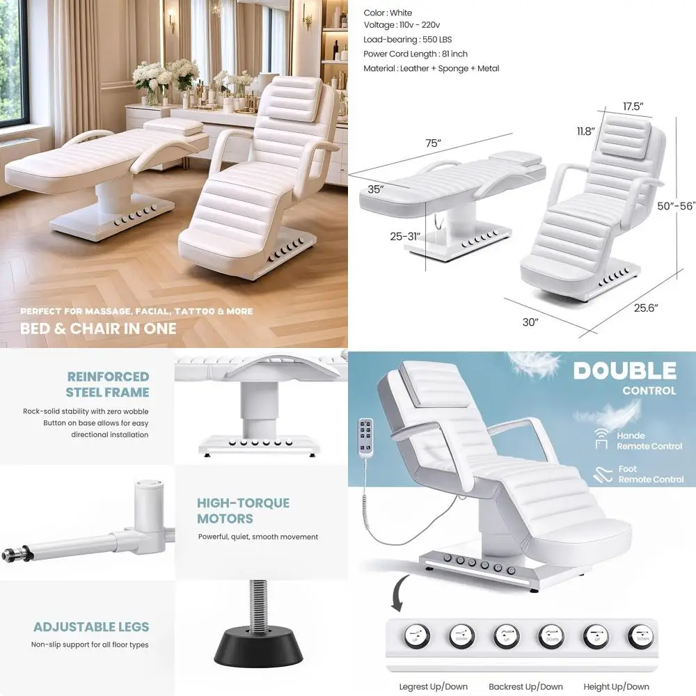 

Массажный стол со светодиодной подсветкой и регулируемой лицевой подушкой, с ножным управлением, для спа-салонов, тату-салонов, восковой депиляции, наращивания ресниц, со съемной подставкой для головы